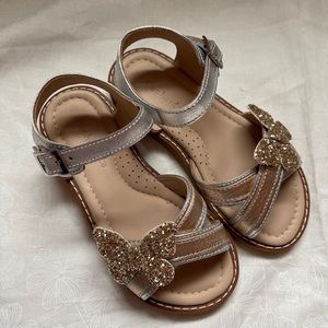 Elephantito Butterfly Glitter Sandals Size 11